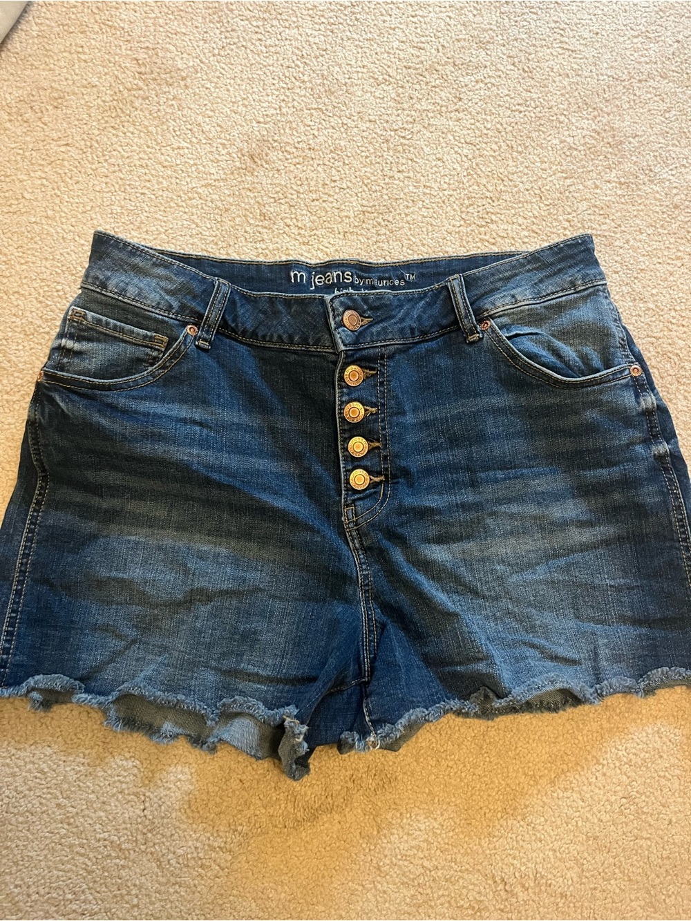 NWOT | Maurice’s Dark Blue Denim Button-Front Women’s Shorts
